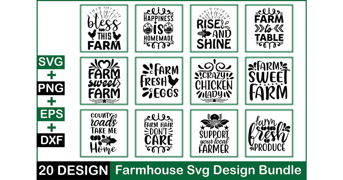 Farmhouse SVG Bundle 6 - CraftNest - Digital Crafting and Art