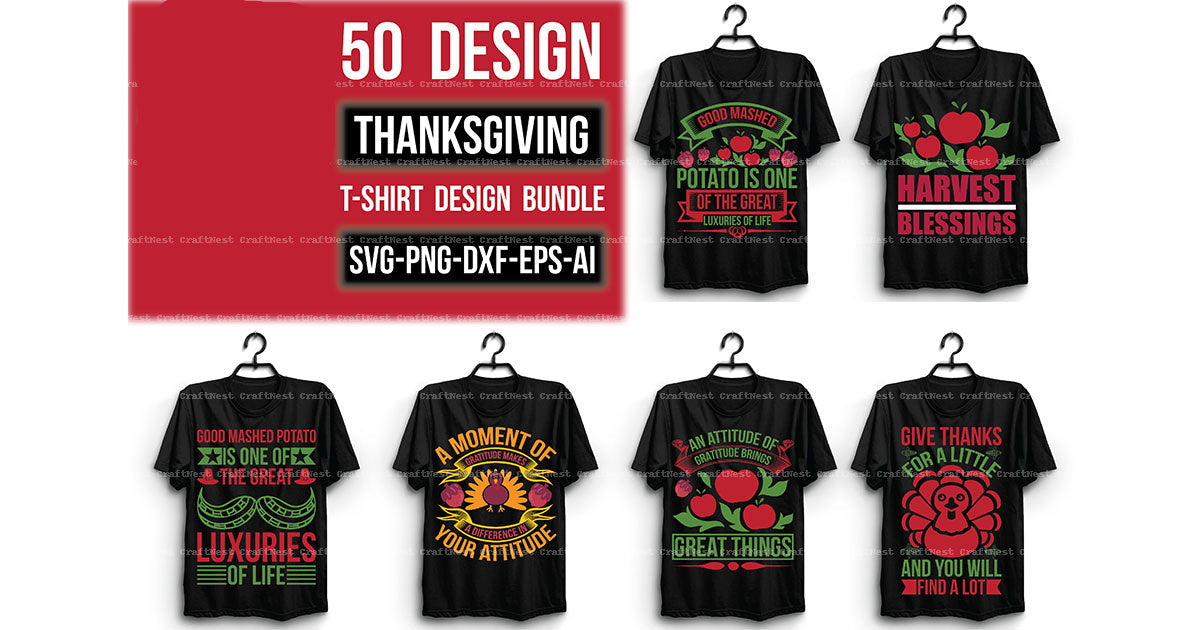Thanksgiving T-Shirt Design SVG Bundle