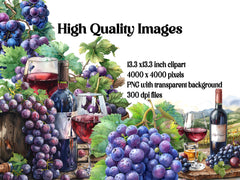 Vineyard Grapes Clipart - CraftNest - Digital Crafting and Art