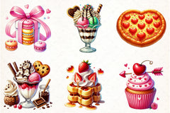Sweet Valentine's Cakes Clipart Bundle - CraftNest - Digital Crafting and Art