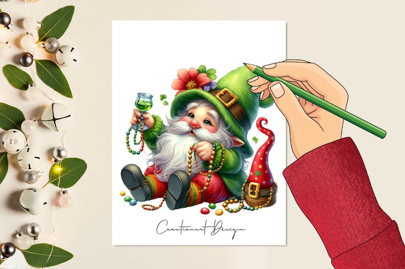 St Patrick's Gnomes Clipart Bundle - CraftNest - Digital Crafting and Art