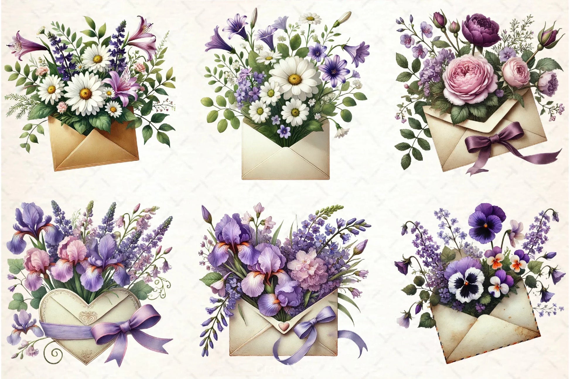 Spring Flowers & Envelope Clipart Bundle - CraftNest - Digital Crafting and Art