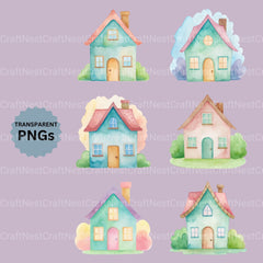 Cottages Clipart Bundle - CraftNest - Digital Crafting and Art