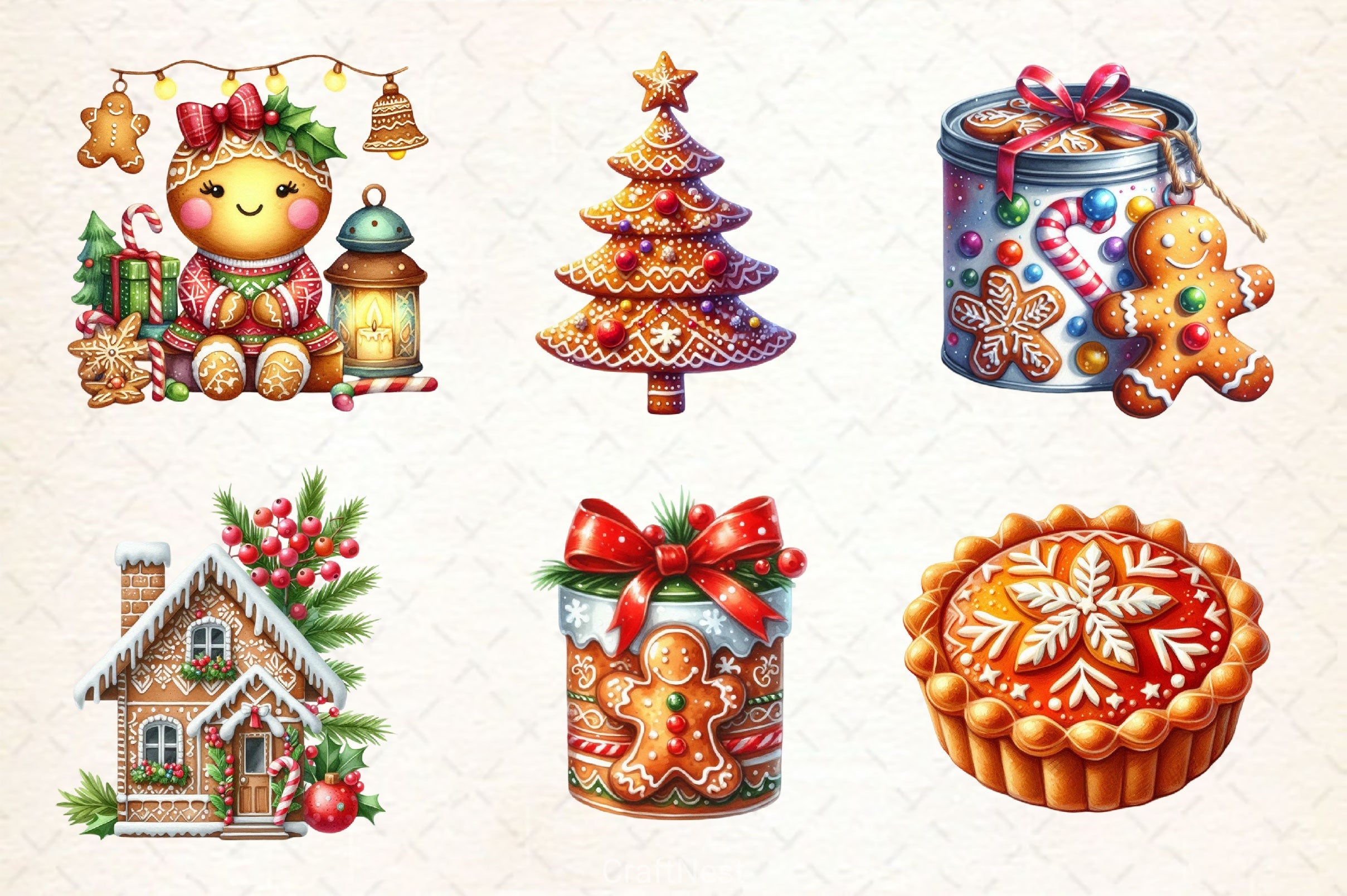 Christmas Gingerbread Clipart Bundle 7 - CraftNest - Digital Crafting and Art
