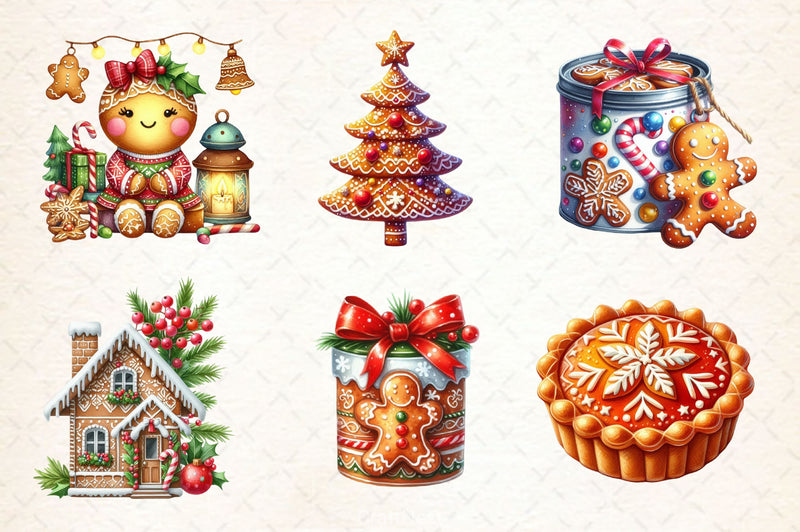 Christmas Gingerbread Clipart Bundle 7 - CraftNest - Digital Crafting and Art