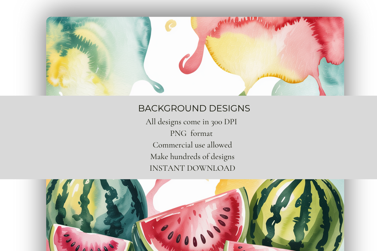 Summer Watermelon Background Papers