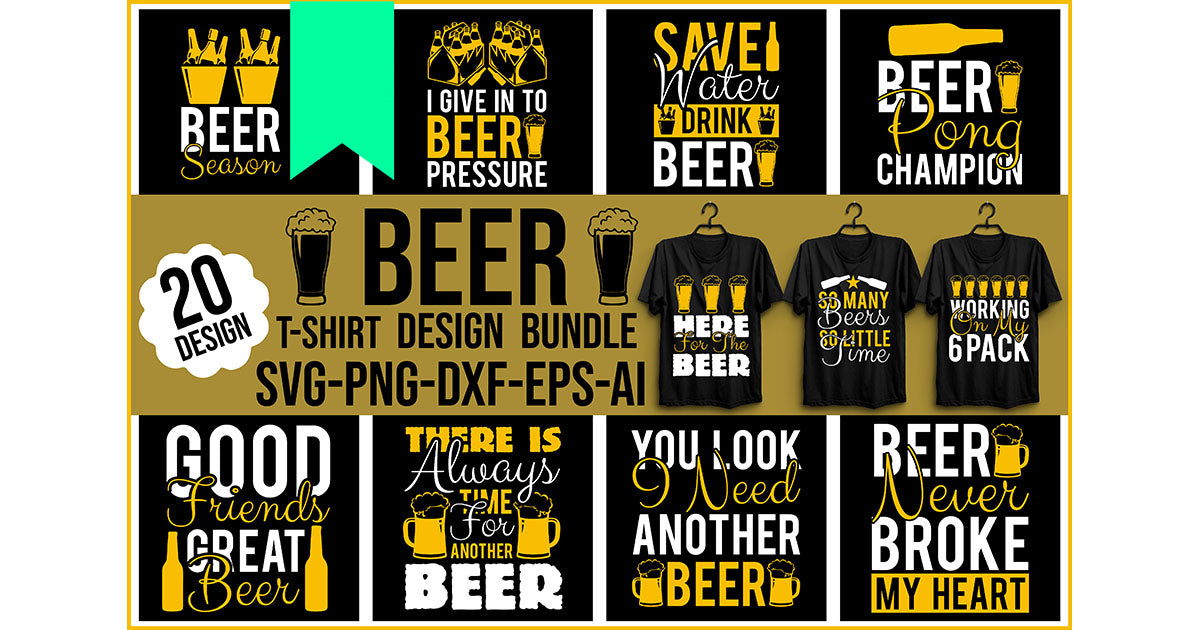 Beer T-Shirt Bundle 10 - CraftNest - Digital Crafting and Art