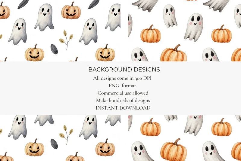 Halloween Spook Seamless Papers - CraftNest - Digital Crafting and Art