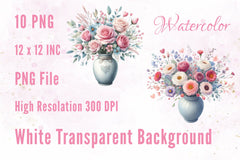 Flower Vase Clipart Bundle - CraftNest - Digital Crafting and Art