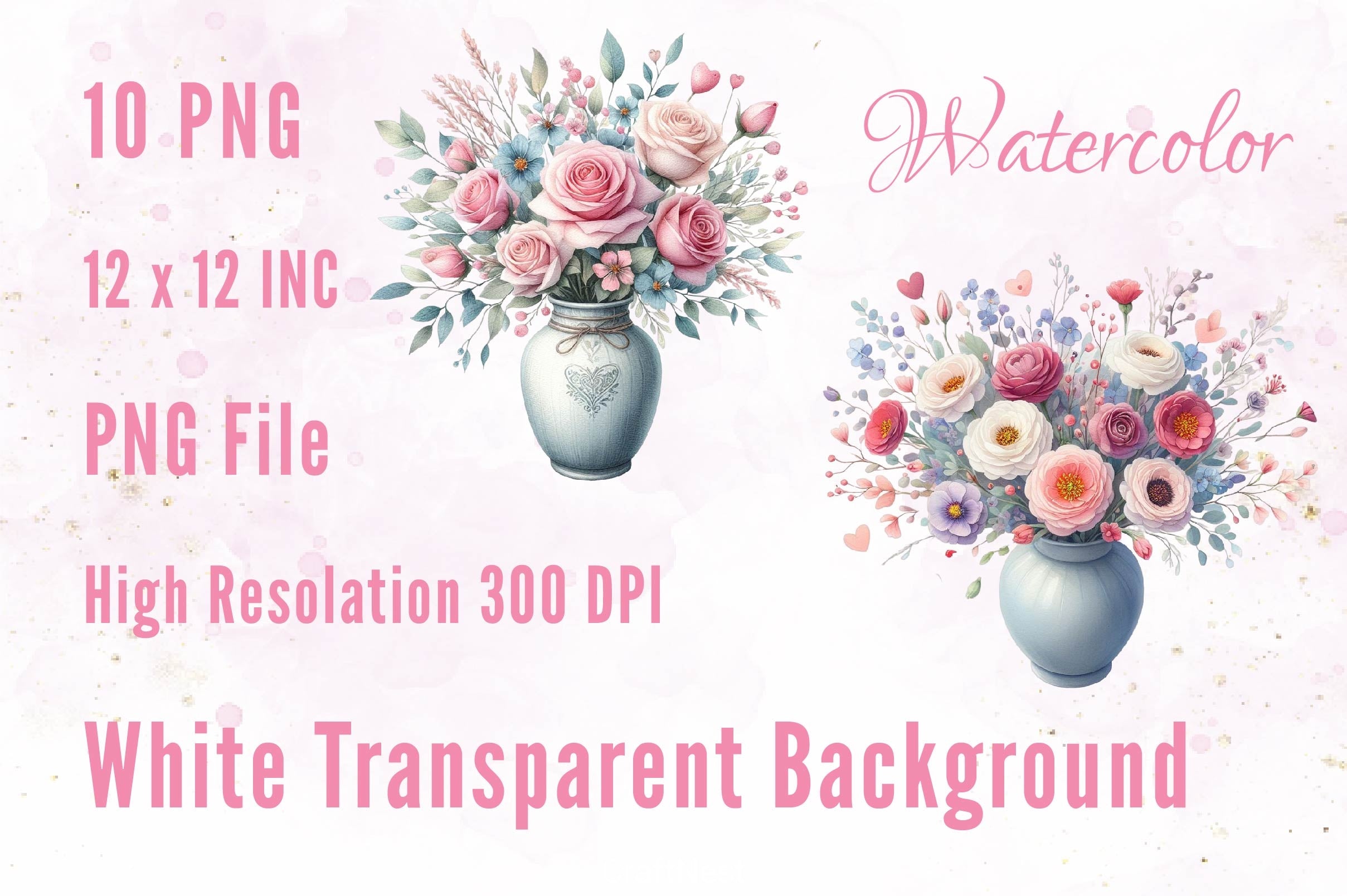 Flower Vase Clipart Bundle - CraftNest - Digital Crafting and Art