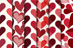Hearts Love Valentines Digital Paper - CraftNest - Digital Crafting and Art