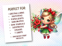 Christmas Cute Fairy Clipart Bundle - CraftNest - Digital Crafting and Art