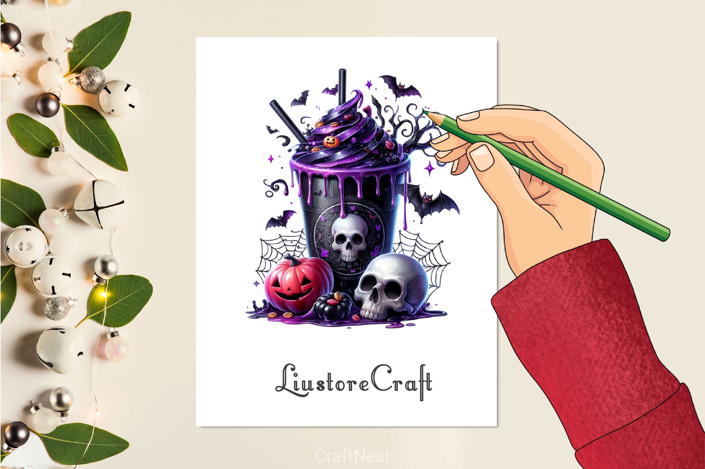 Halloween Coffee Cup Clipart Bundle 4 - CraftNest - Digital Crafting and Art