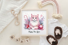 Cute Little Pink Cat Clipart Bundle - CraftNest - Digital Crafting and Art