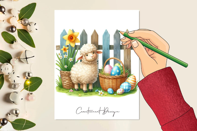 Easter Sheep Clipart Bundle 1 - CraftNest - Digital Crafting and Art