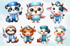 Nurse Animals Clipart Bundle - CraftNest - Digital Crafting and Art