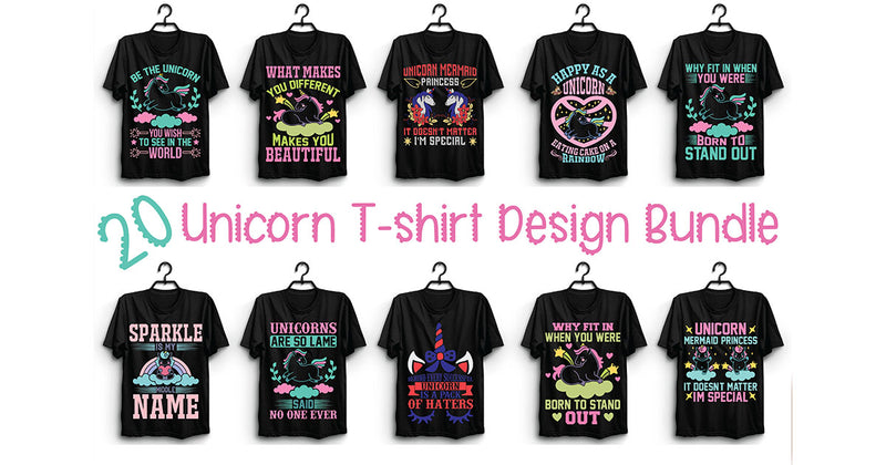 Unicorn T Shirt Bundle 4 - CraftNest - Digital Crafting and Art