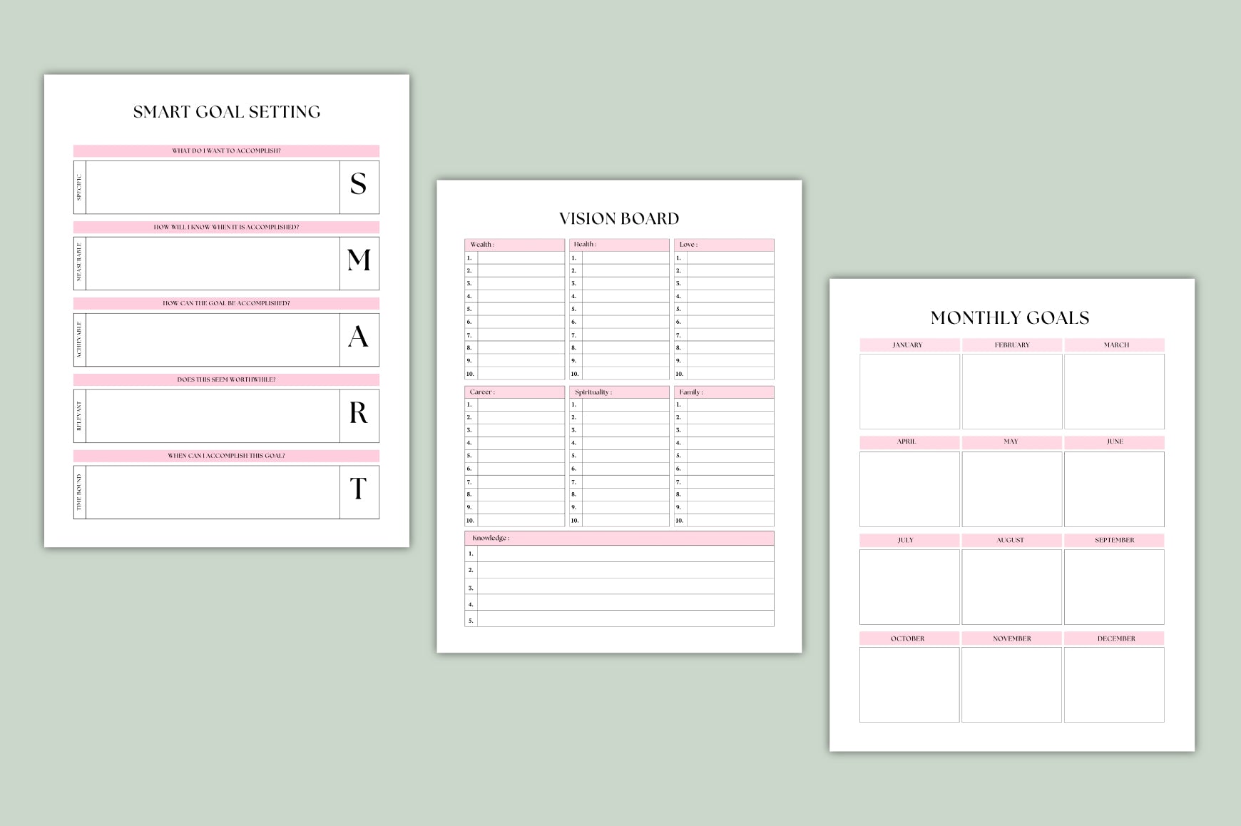 Vision Craft Goals Workbook