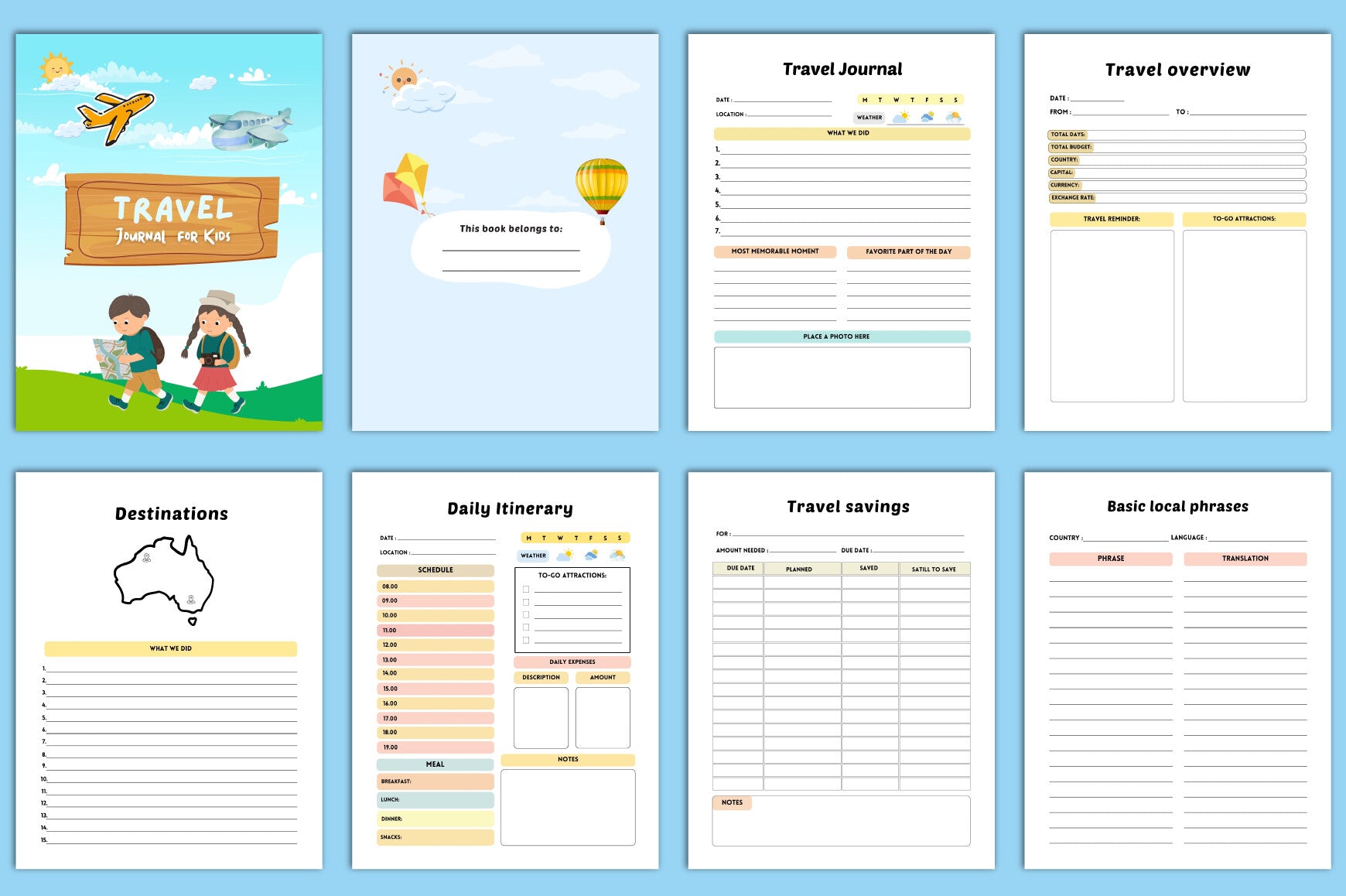 Travel Journal for Kids