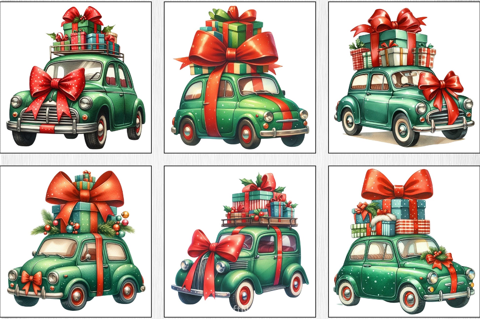 Christmas Car Gifts Clipart Bundle - CraftNest - Digital Crafting and Art