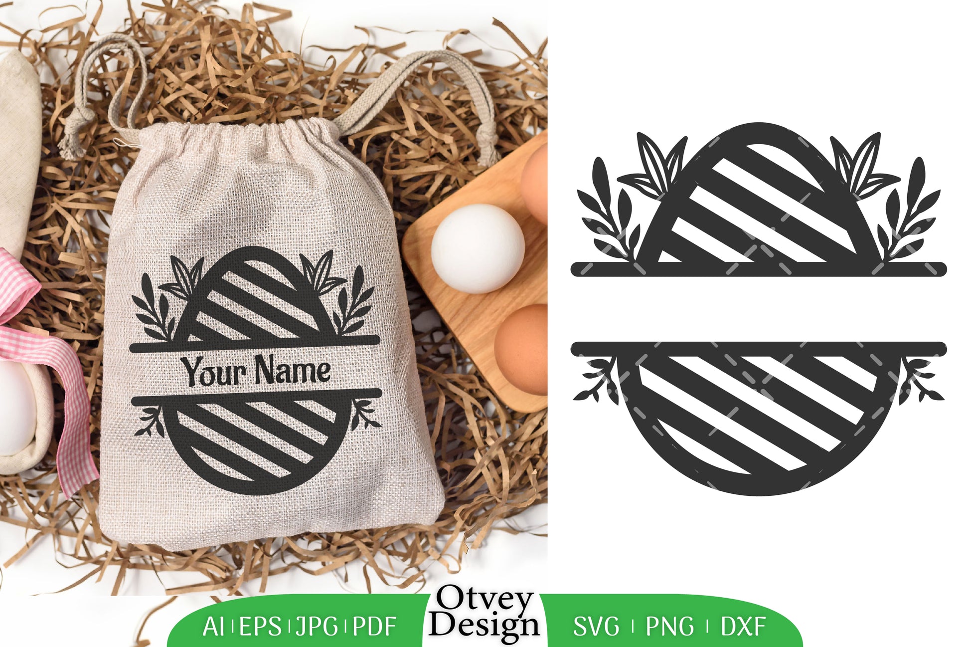 Easter Egg Split SVG Bundle 7 - CraftNest - Digital Crafting and Art