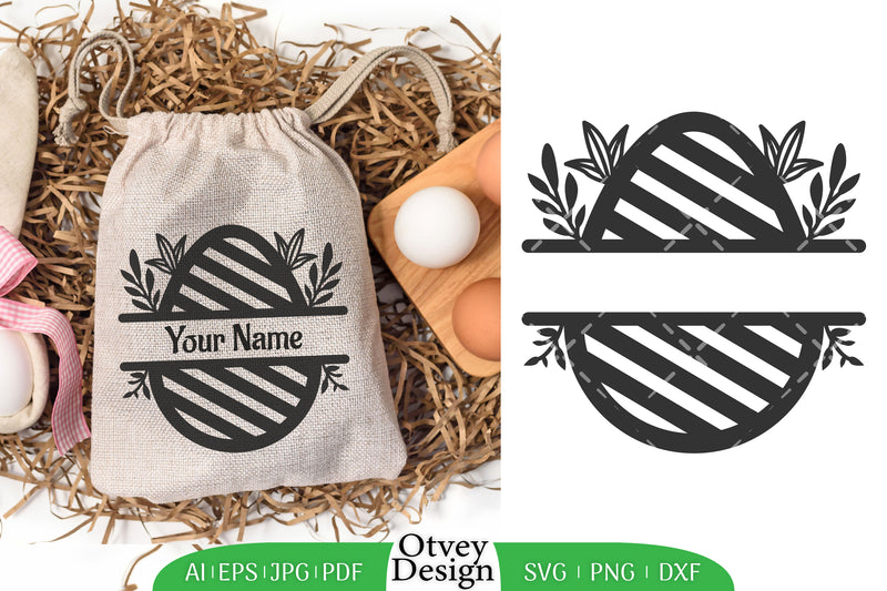 Easter Egg Split SVG Bundle 7 - CraftNest - Digital Crafting and Art