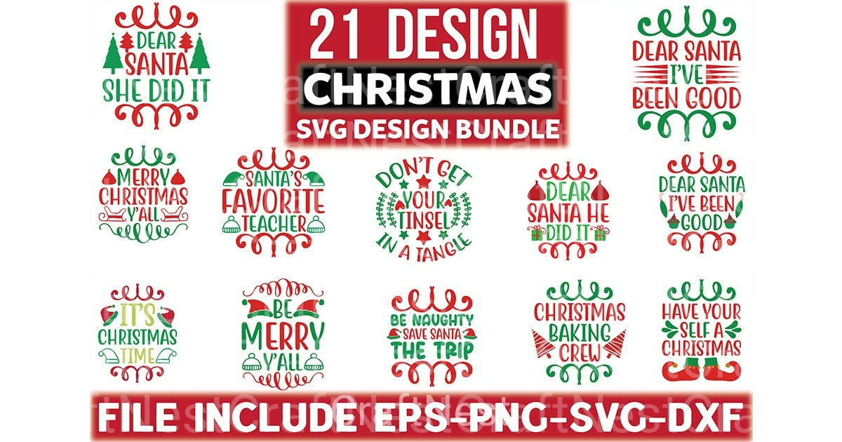 Christmas Design Bundle 39 - CraftNest - Digital Crafting and Art