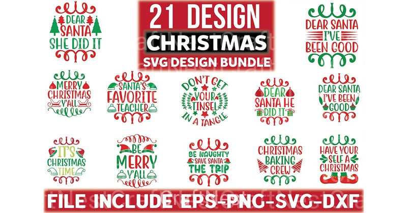 Christmas Design Bundle 39 - CraftNest - Digital Crafting and Art
