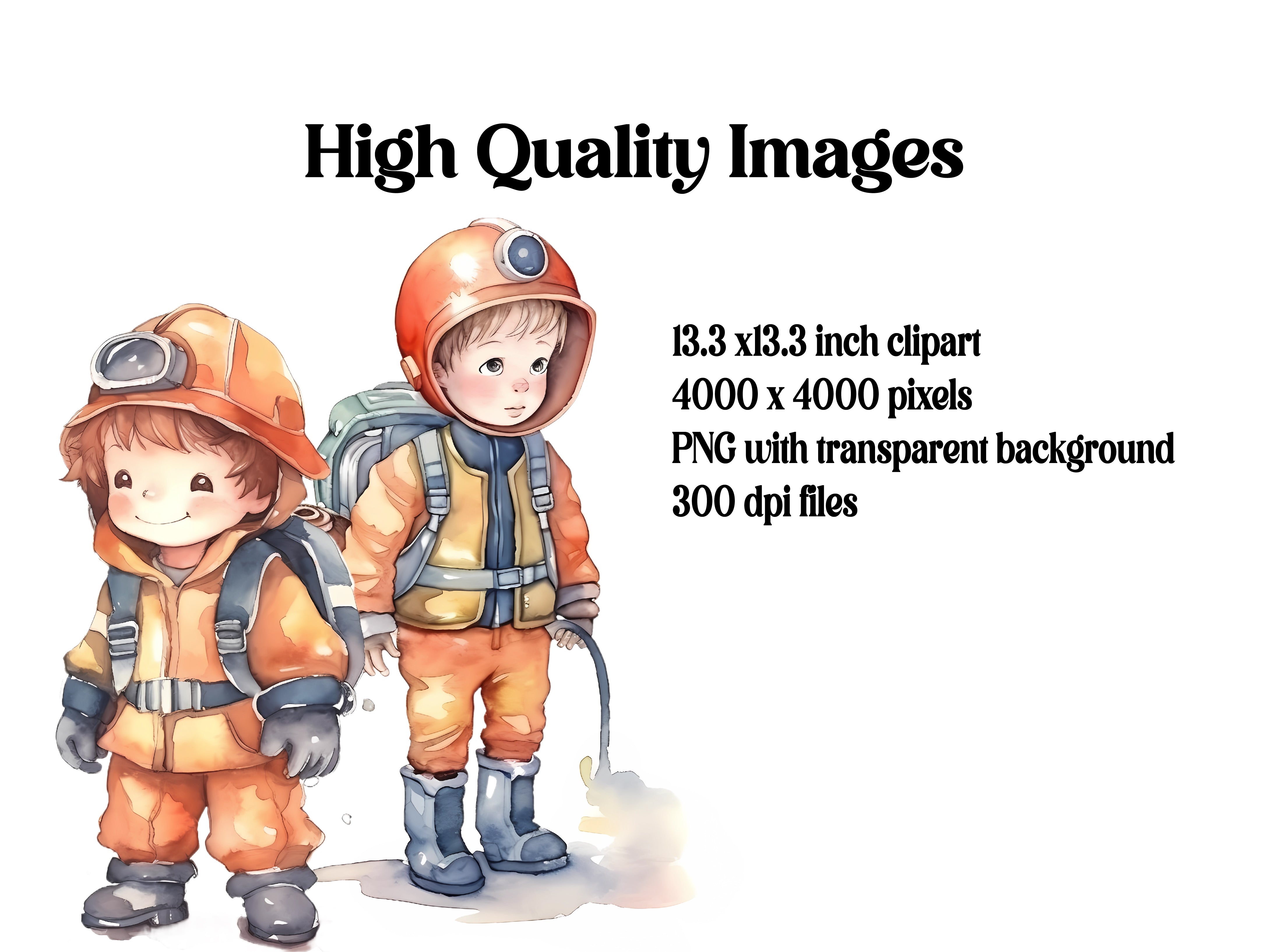 Kid Firefighter Clipart - CraftNest