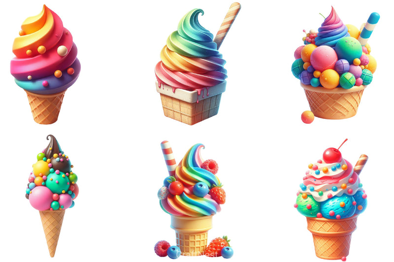 Ice Cream Clipart Bundle 2 - CraftNest - Digital Crafting and Art