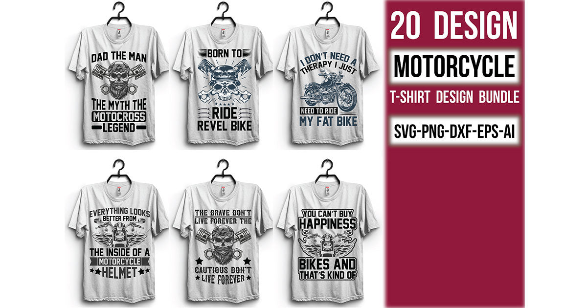 Motorcycle T Shirt Bundle 1 - CraftNest - Digital Crafting and Art