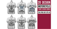 Motorcycle T Shirt Bundle 1 - CraftNest - Digital Crafting and Art