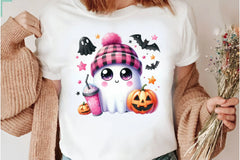 Cute Ghost Cute Halloween Clipart Bundle 10 - CraftNest - Digital Crafting and Art