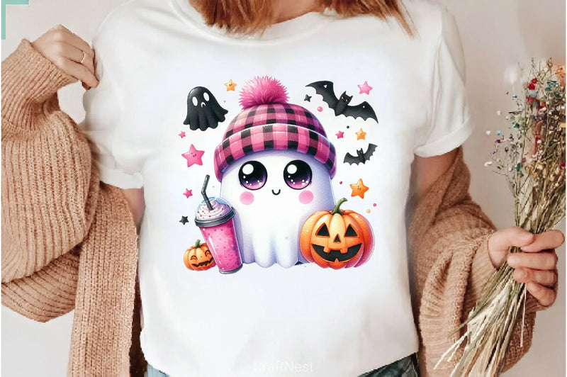 Cute Ghost Cute Halloween Clipart Bundle 10 - CraftNest - Digital Crafting and Art