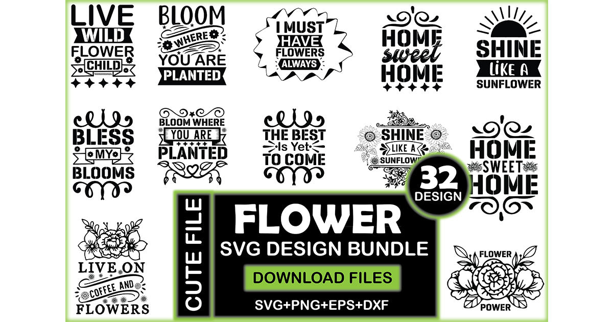 Flower SVG Bundle 1 - CraftNest - Digital Crafting and Art