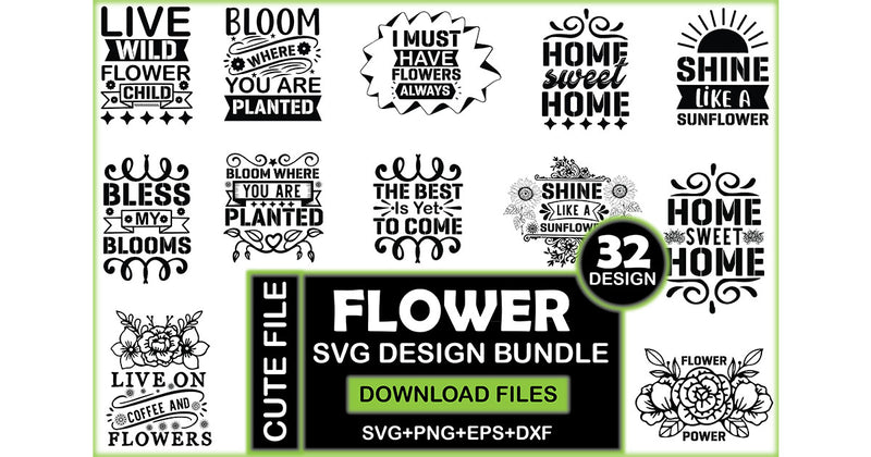Flower SVG Bundle 1 - CraftNest - Digital Crafting and Art