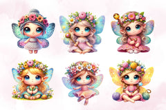 Crochet Fairy Girl Clipart Bundle - CraftNest - Digital Crafting and Art