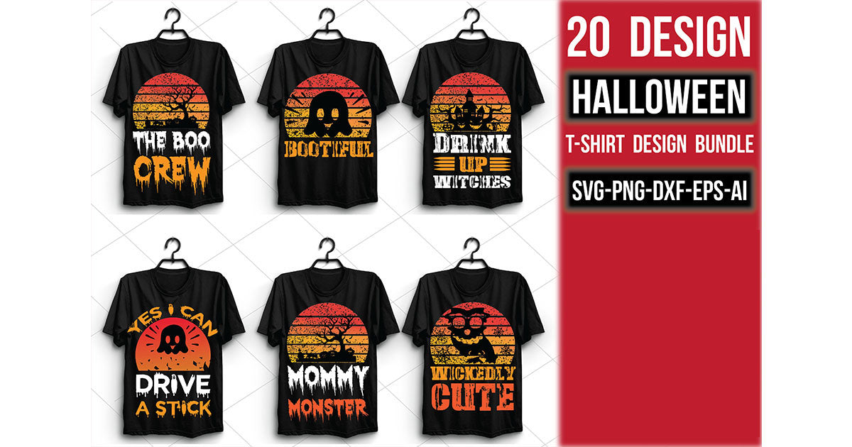 Halloween T Shirt Bundle 10 - CraftNest - Digital Crafting and Art