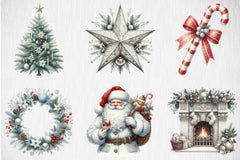White Chic Christmas Clipart Bundle - CraftNest - Digital Crafting and Art