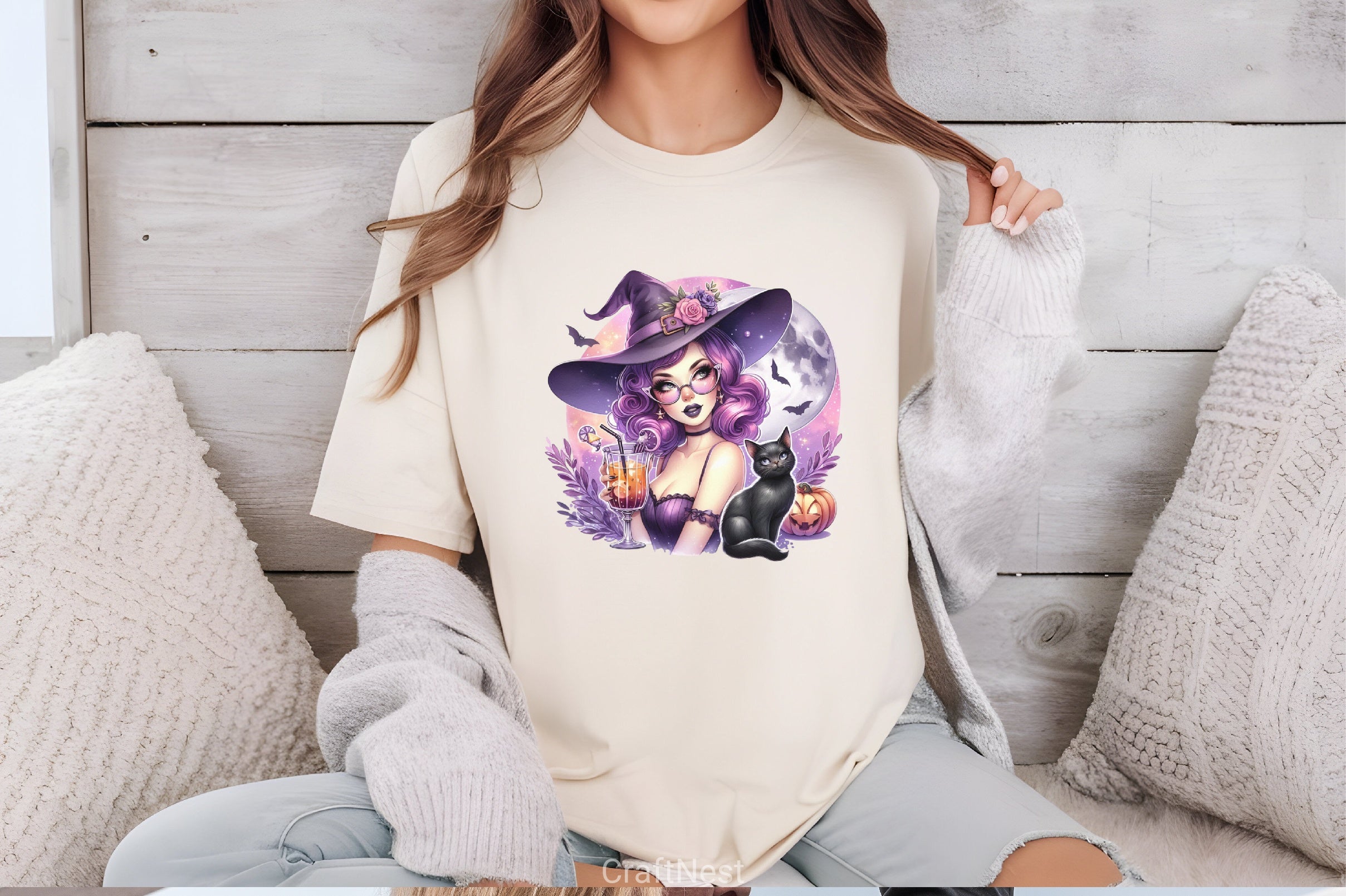 Halloween Witch Girl Clipart Bundle 1 - CraftNest - Digital Crafting and Art