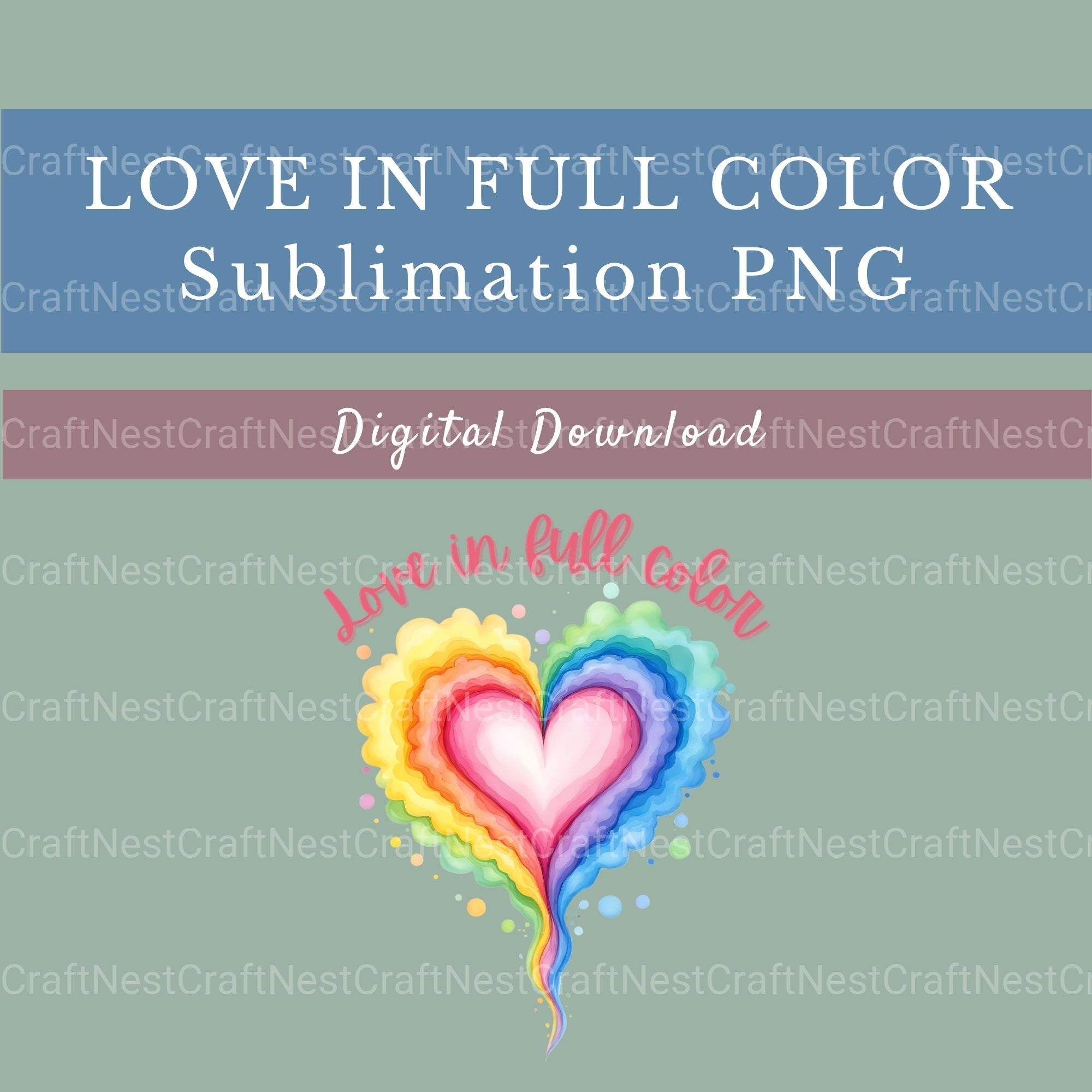Love In Full Color Shirt Design Clipart Bundle - CraftNest - Digital Crafting and Art
