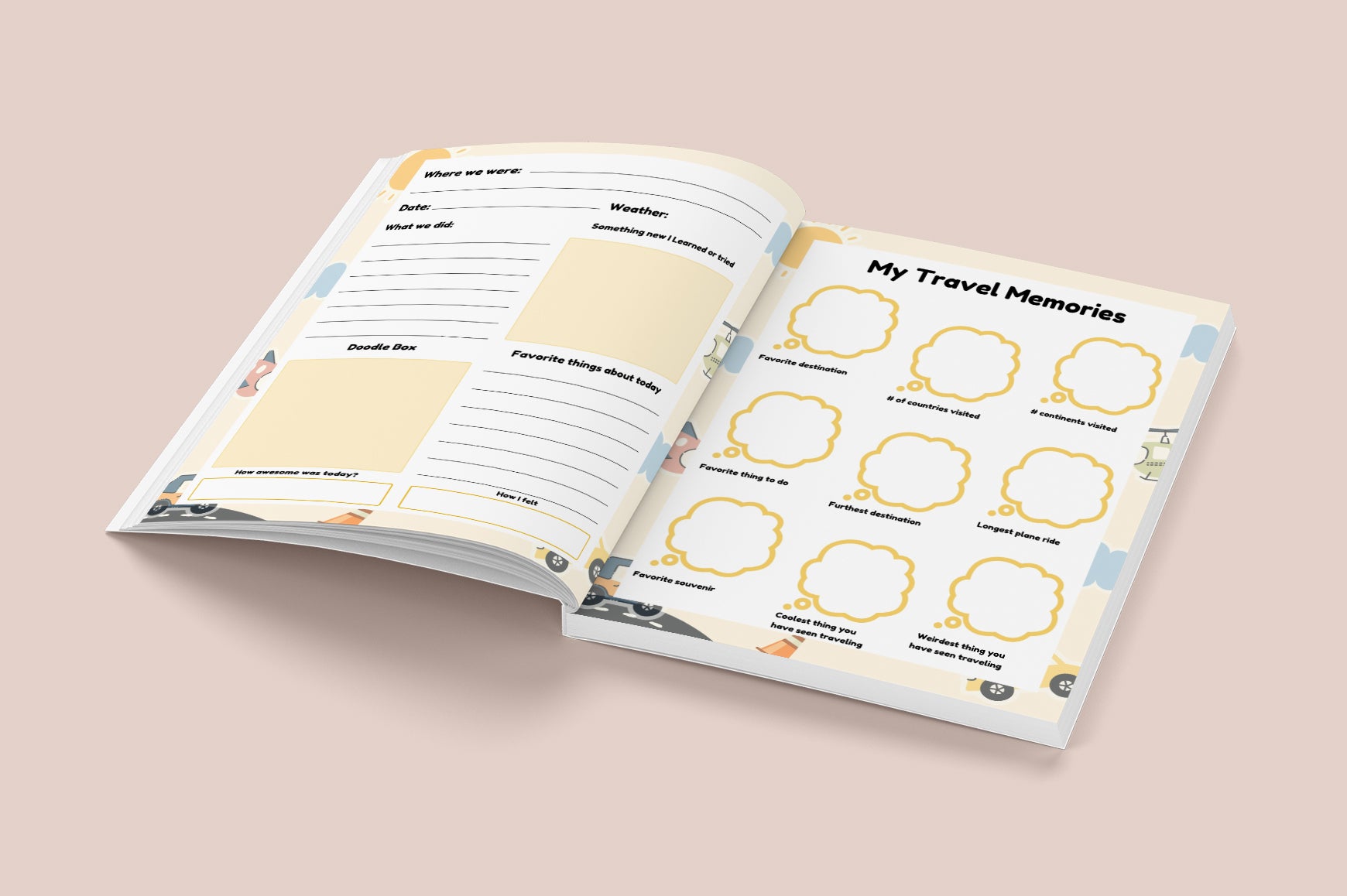 Kids Travel Memories Journal