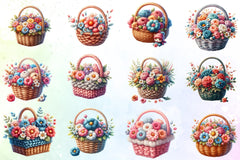 Knitting Basket Clipart Bundle - CraftNest - Digital Crafting and Art