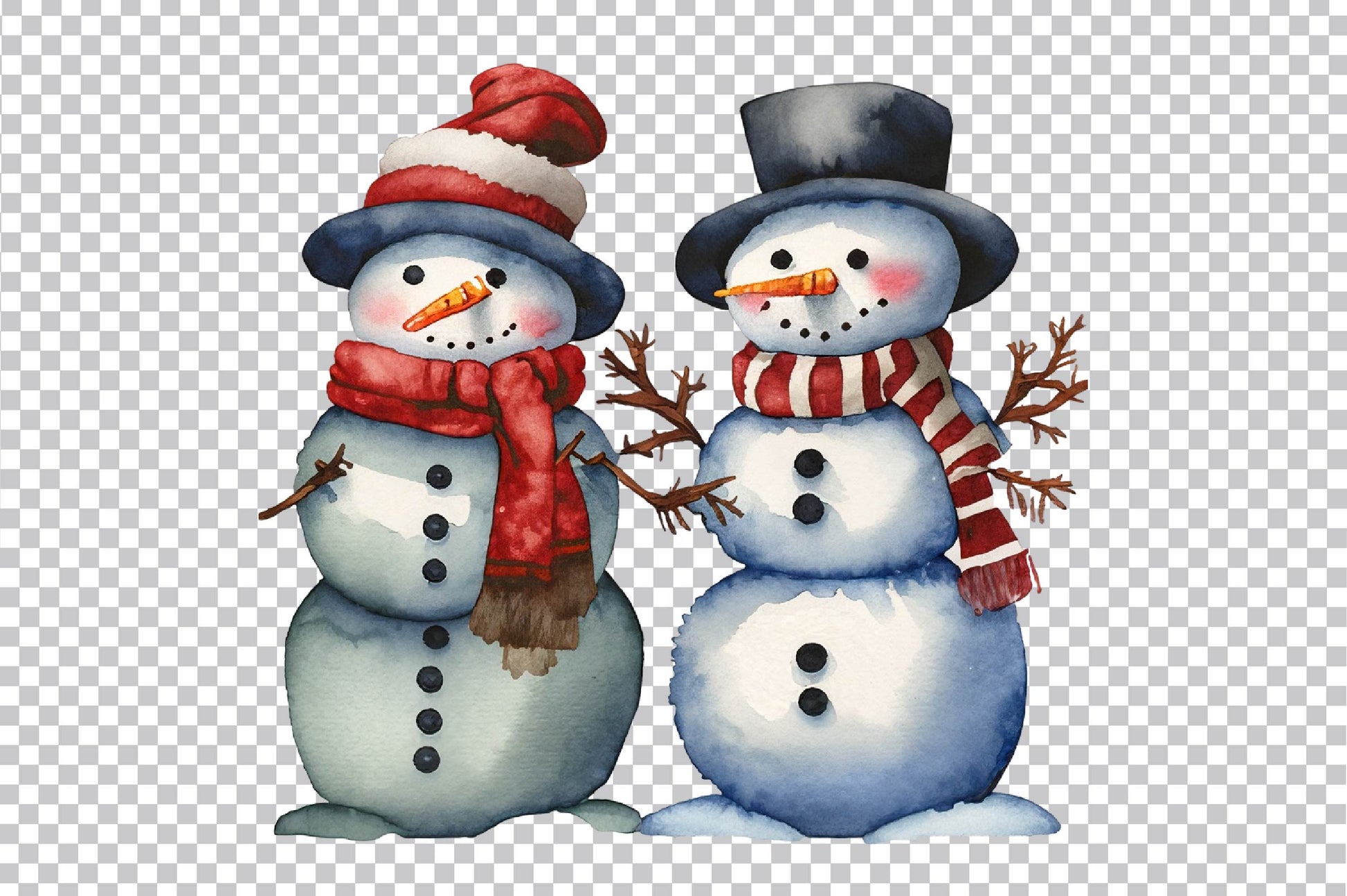 Snowman Family Christmas Clipart Bundle 1 - CraftNest - Digital Crafting and Art