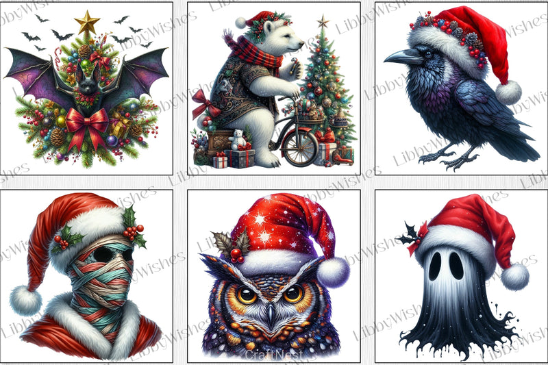 Christmas Gothic Clipart Bundle - CraftNest - Digital Crafting and Art