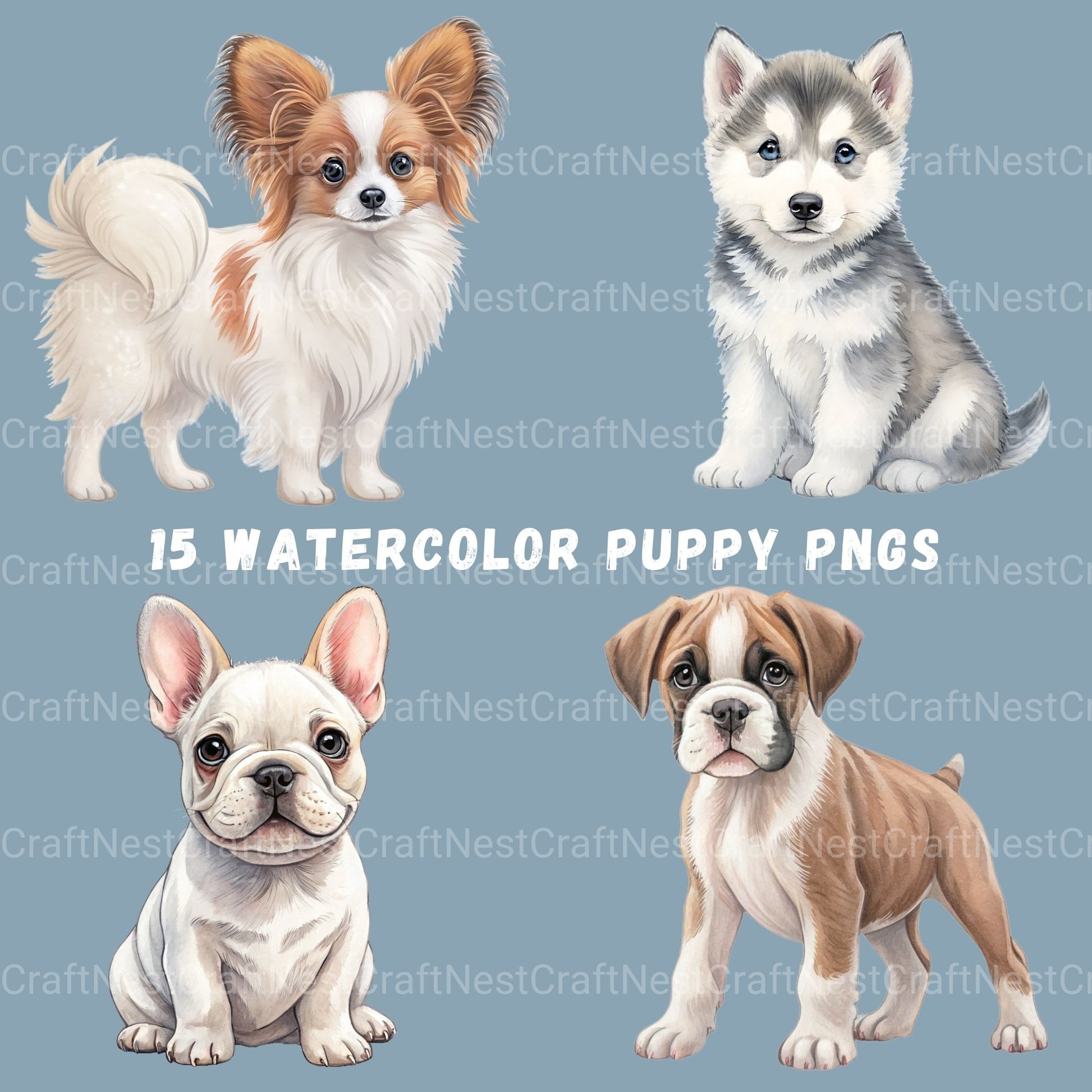 Puppies Clipart Bundle - CraftNest - Digital Crafting and Art