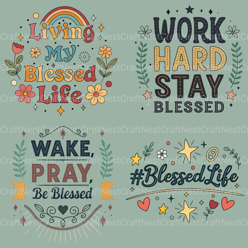 Blessed Quotes Clipart Bundle - CraftNest - Digital Crafting and Art
