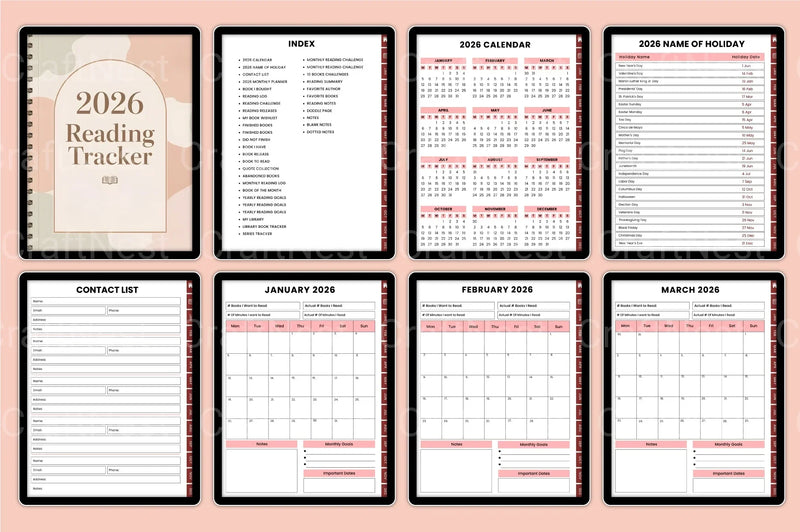 Reading Book Tracker Tool - CraftNest - Digital Crafting and Art