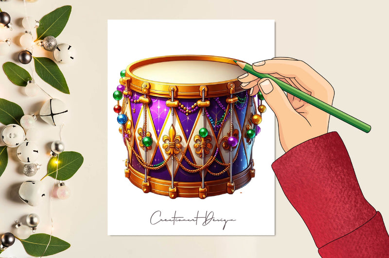 Mardi Gras Drum Clipart Bundle - CraftNest - Digital Crafting and Art