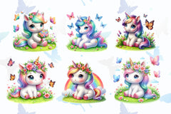 Cute Unicorn Clipart Bundle 13 - CraftNest - Digital Crafting and Art